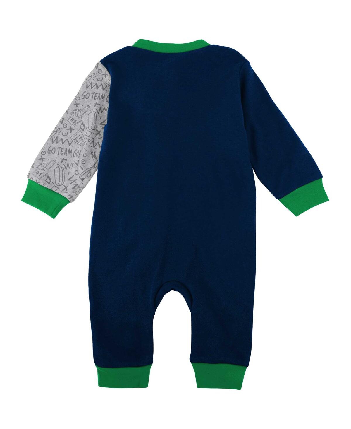 Shop Outerstuff Infant Boys And Girls Navy Notre Dame Fighting Irish Playbook Two-tone Sleeper