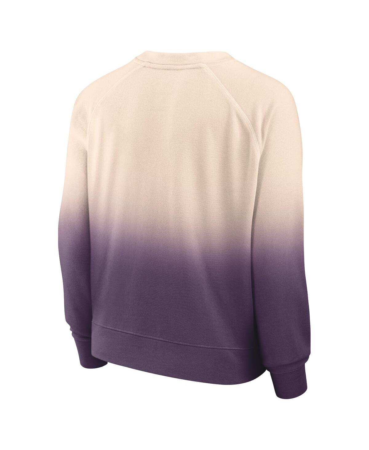 Women's Fanatics Purple Distressed Phoenix Suns Lounge Arch Raglan Pullover Sweatshirt - Purple
