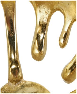 Aluminum Drip Decorative Bowl with Open Frame Design, Set of 2 - 13", 11" H