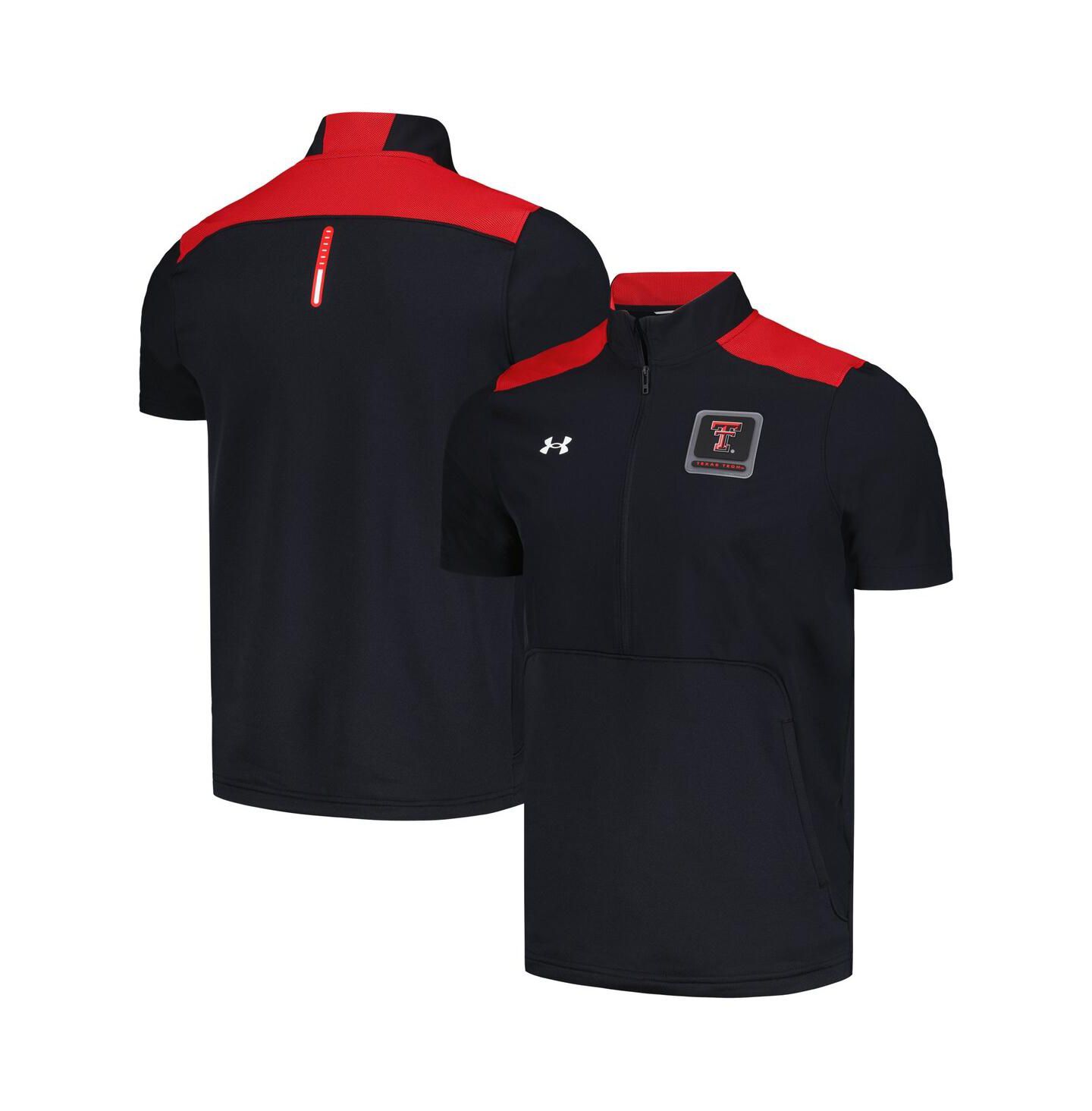 Мужская куртка Under Armour Black Texas Tech Red Raiders Motivate Half-Zip — фото 1