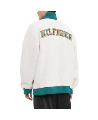 Men's Cream Miami Dolphins Jordan Sherpa Quarter-Zip Sweatshirt