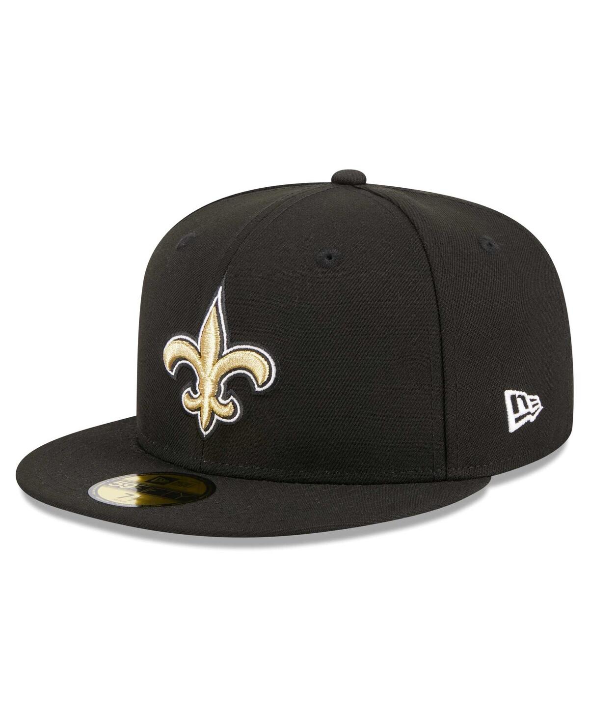 Men's New Era Black New Orleans Saints Main Patch 59FIFTY Fitted Hat