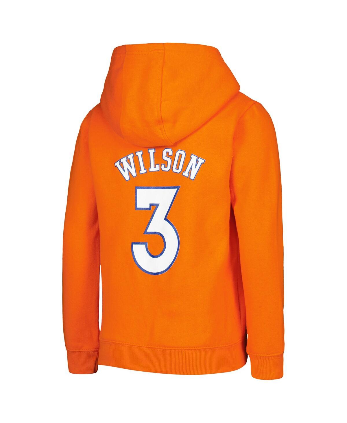 Shop Outerstuff Big Boys Russell Wilson Orange Denver Broncos Mainliner Player Name And Number Pullover Hoodie