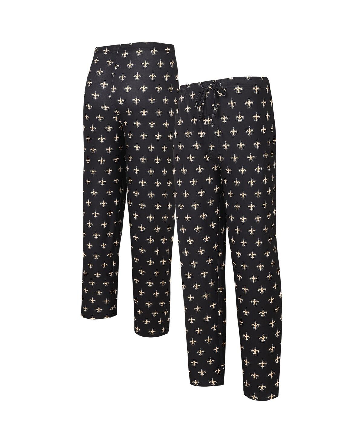 Men's Concepts Sport Black New Orleans Saints Gauge Allover Print Knit Pants - Black