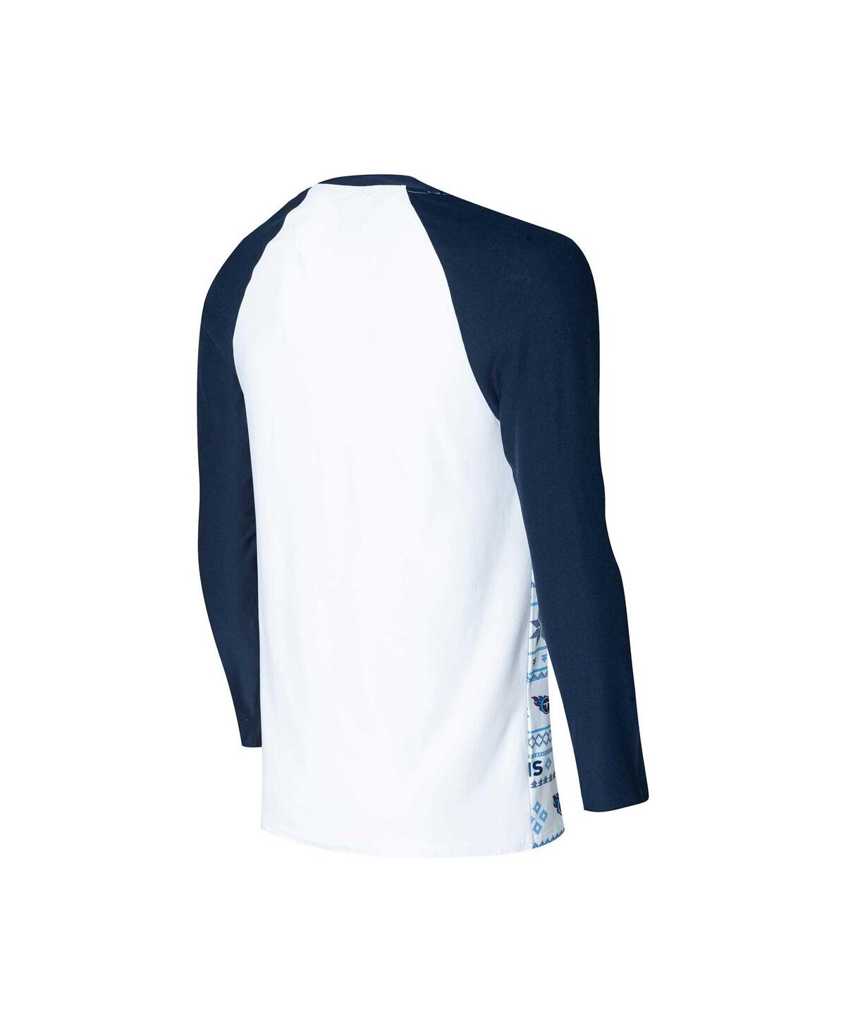 Men's Concepts Sport Navy Tennessee Titans TinselRaglan Long Sleeve T-shirt and Pants Sleep Set - Navy