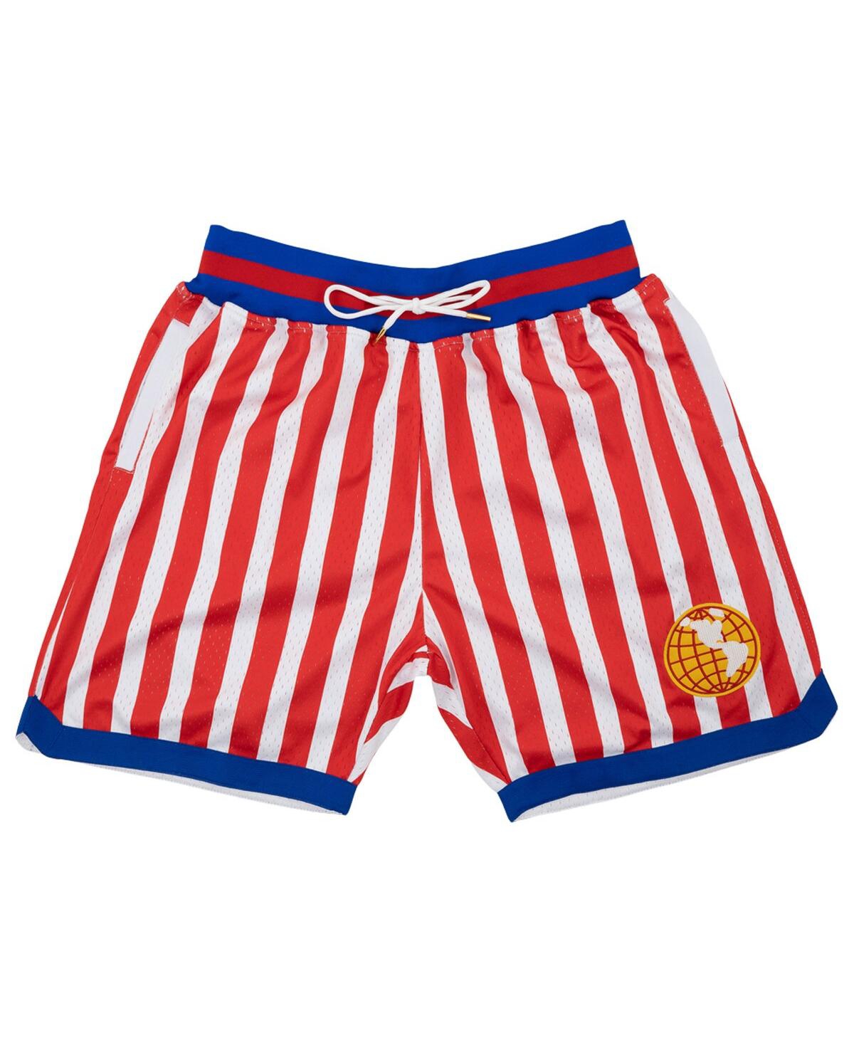 Shop Rings & Crwns Men's  Red, White Harlem Globetrotters Triple Double Shorts In Red,white