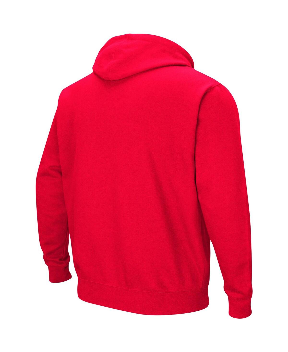 Colosseum Men's  Red Louisville Cardinals Big And Tall Arch And Logo 2.0 Pullover Hoodie In Red