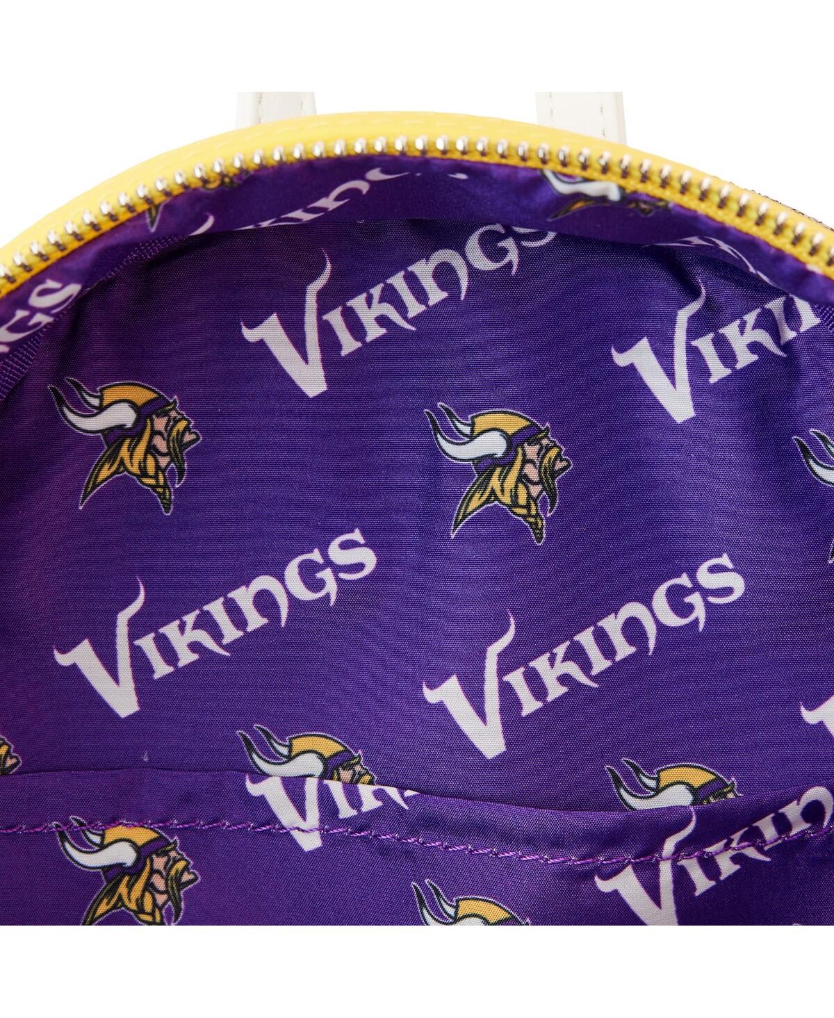 Shop Loungefly Men's And Women's  Minnesota Vikings Sequin Mini Backpack In Purple,yellow