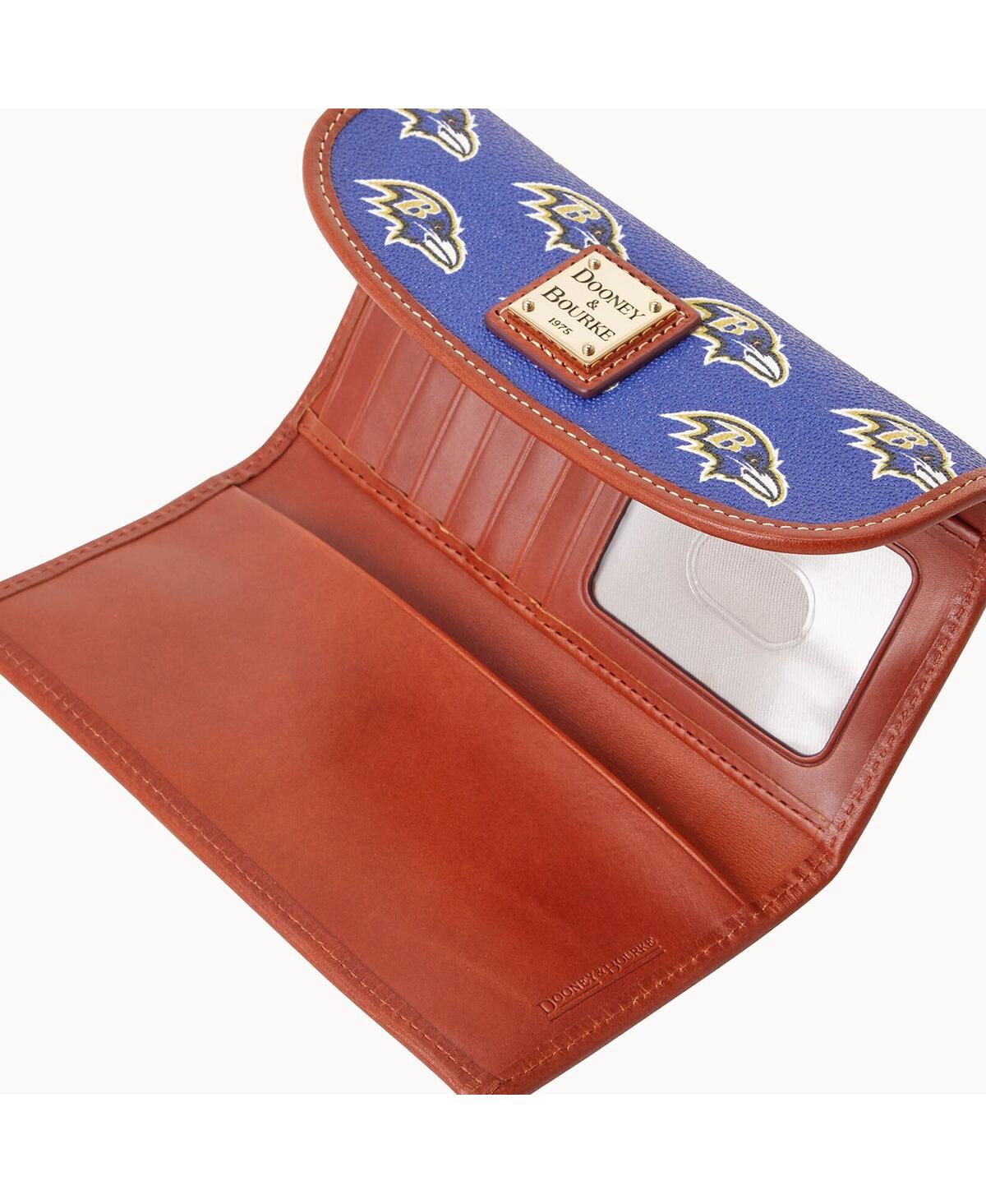 Dooney & Bourke Women's  Baltimore Ravens Team Color Continental Clutch In Blue