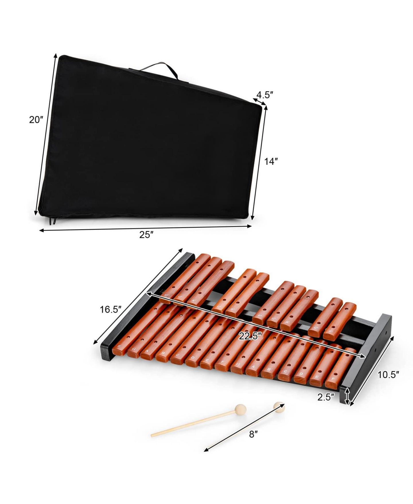 Детская игрушка SUGIFT 25-Note Wooden Xylophone, Ages 3+ — фото 11