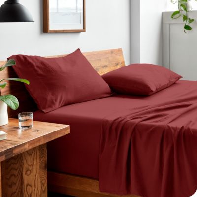 Ultra-Soft Sandwashed Microfiber 4 Piece Sheet Set, Queen