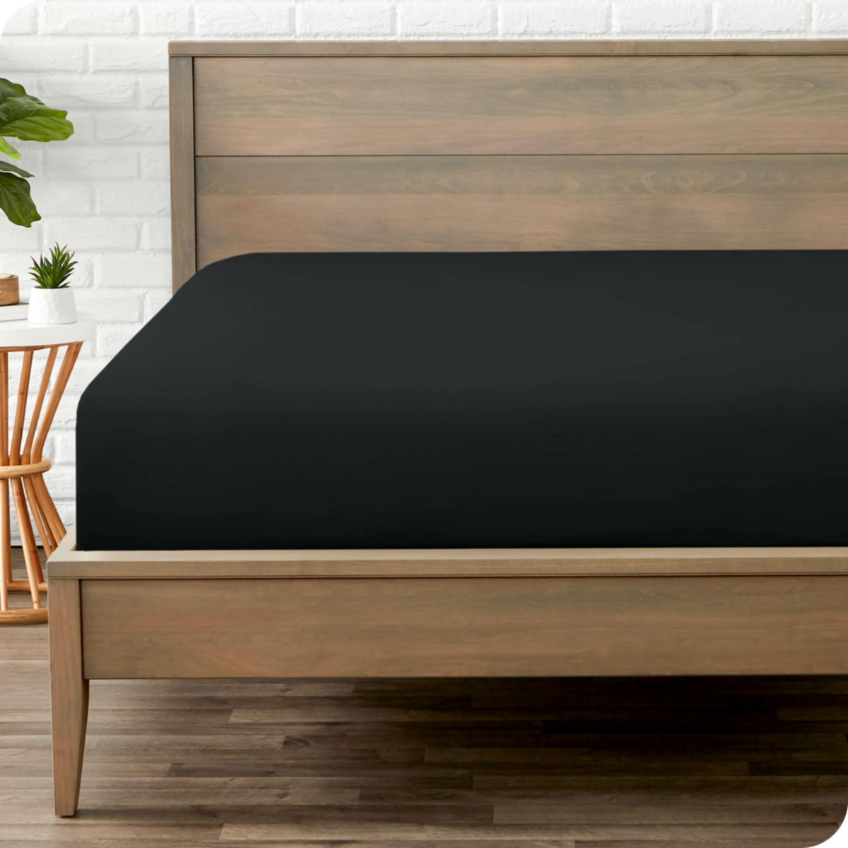 Bare Home Ultra-Soft Double Brushed Fitted Sheet
