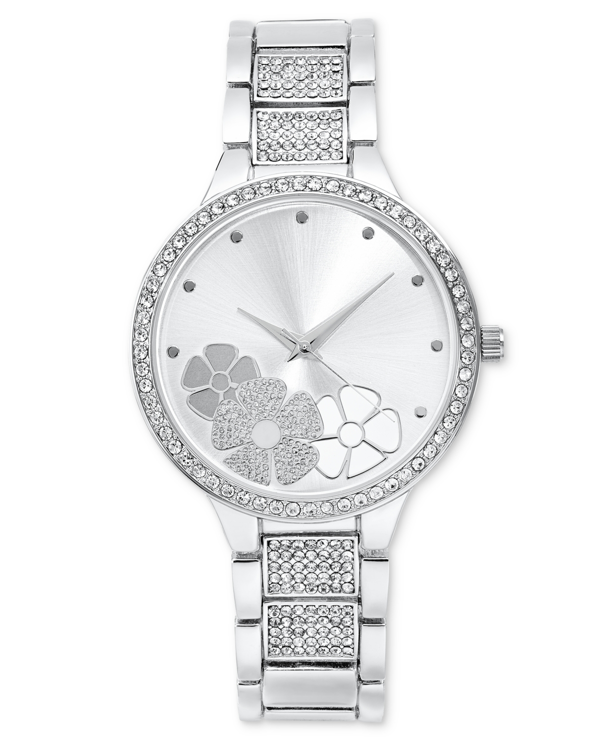 Women's Silver-Tone Bracelet Watch 37mm, Created for Macy's - Silver
