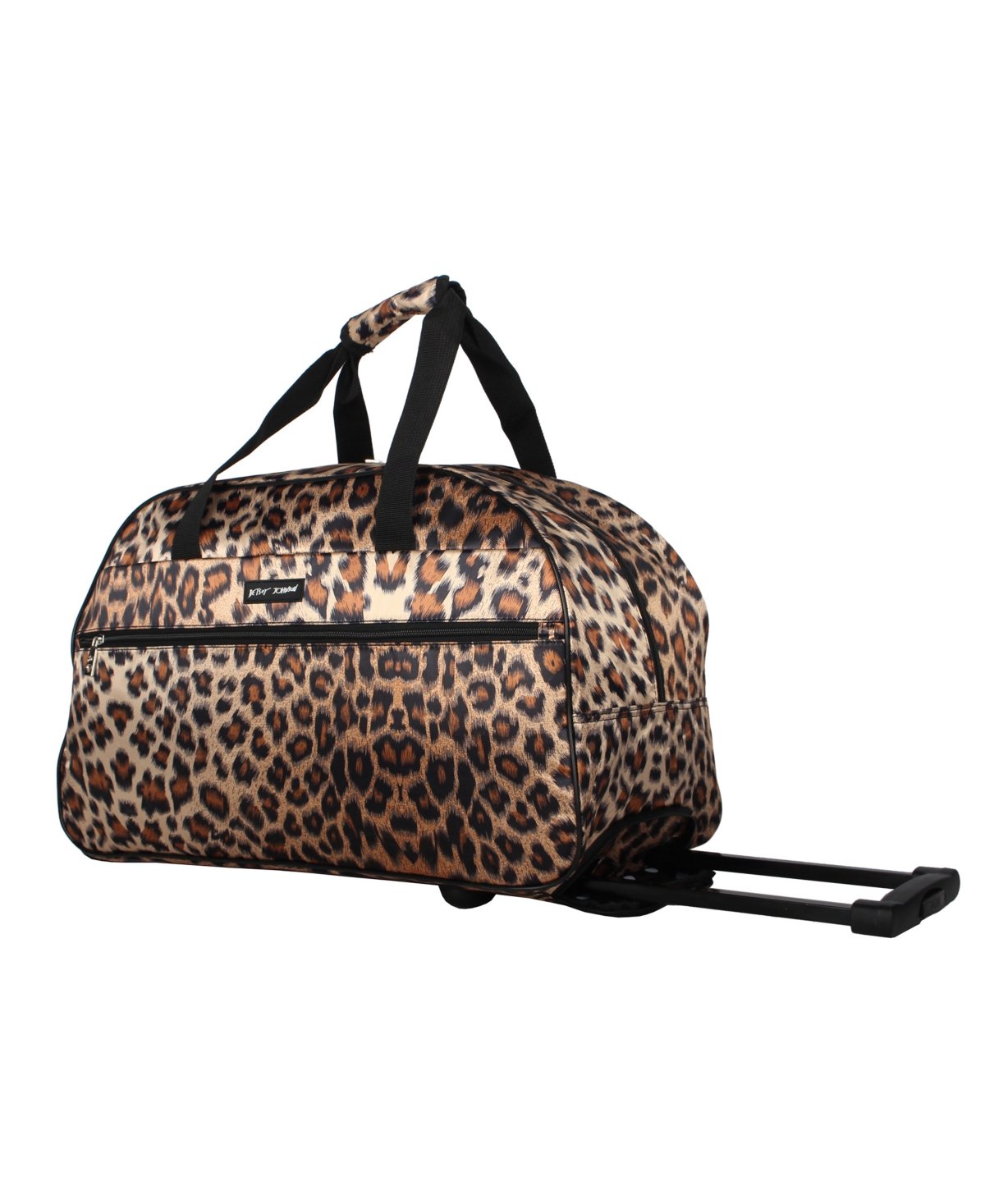 Betsey Johnson Carry-on Softside Rolling Duffel Bag In Cool Cat