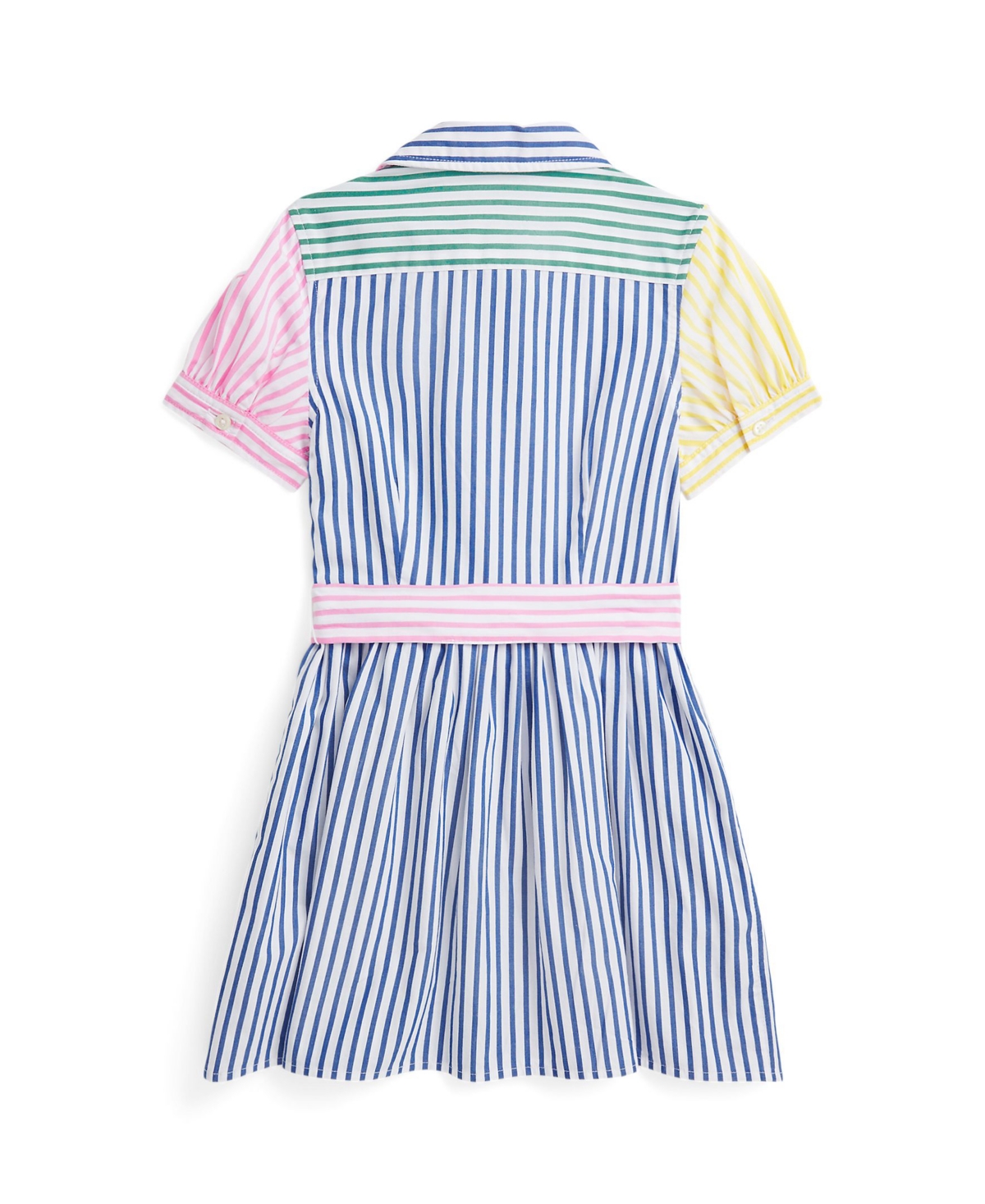 Shop Polo Ralph Lauren Toddler And Little Girls Striped Cotton Fun Shirtdress In Multi