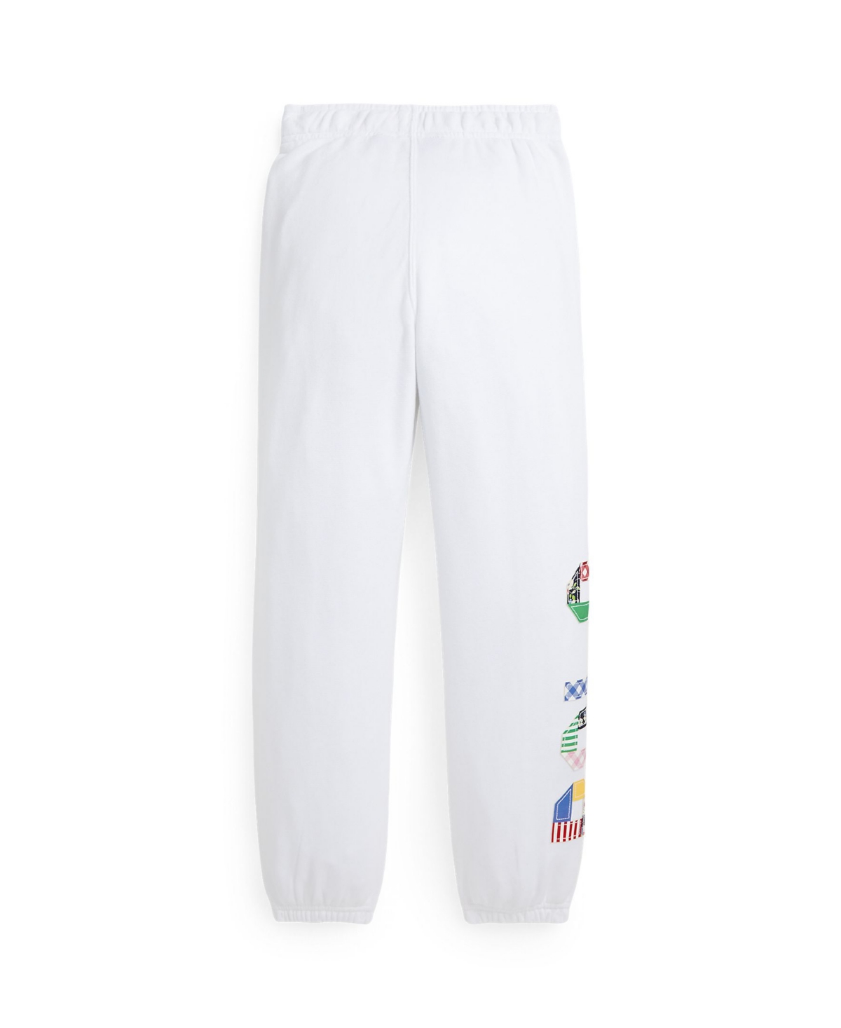 Shop Polo Ralph Lauren Big Girls Mixed-logo Terry Jogger Pants In White