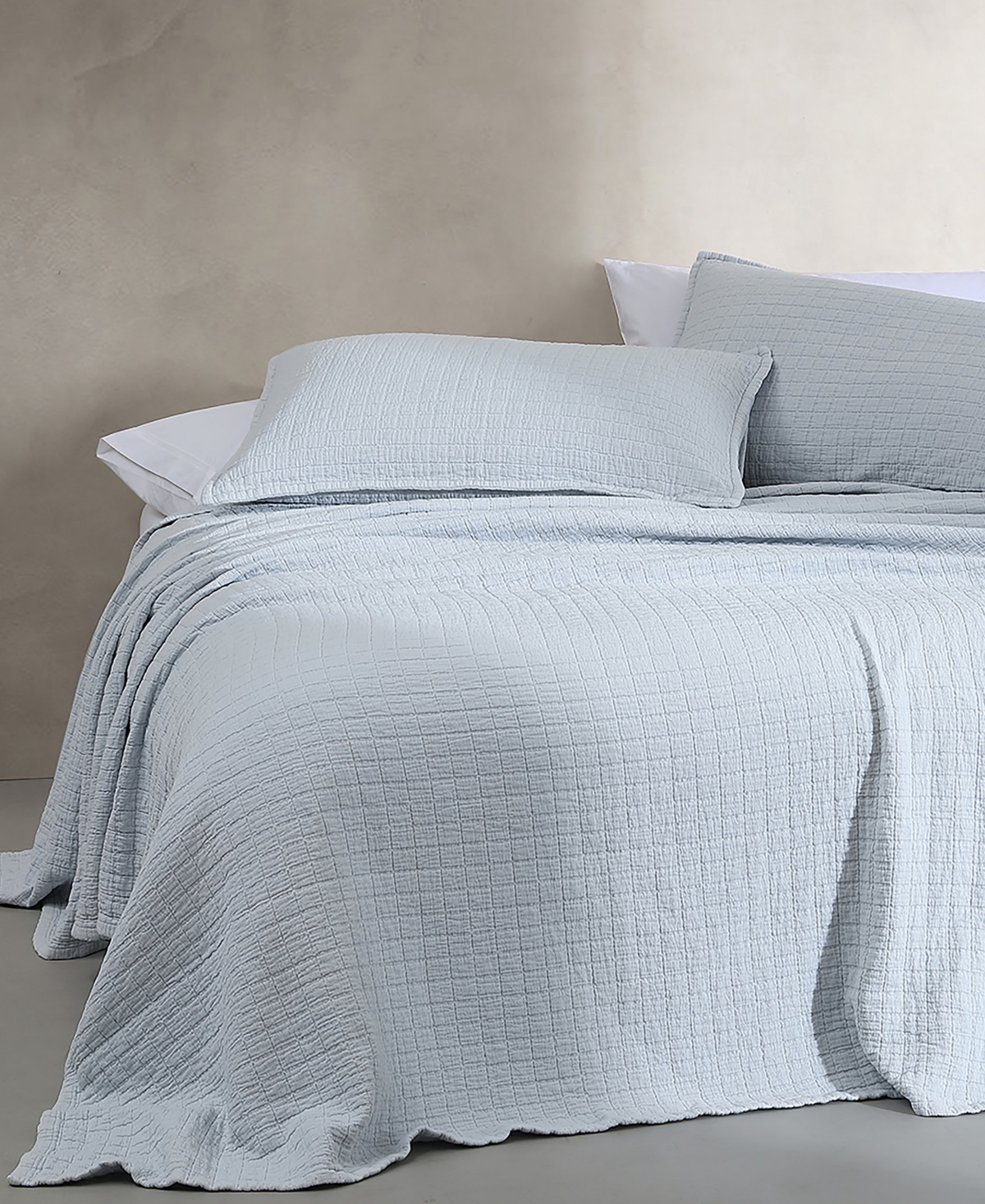 Closeout! Calvin Klein Essential Garment Washed Cotton Jacquard Coverlet