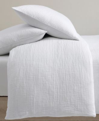 Washed Texture Solid Cotton Jacquard 3 Piece Duvet Cover Set, King