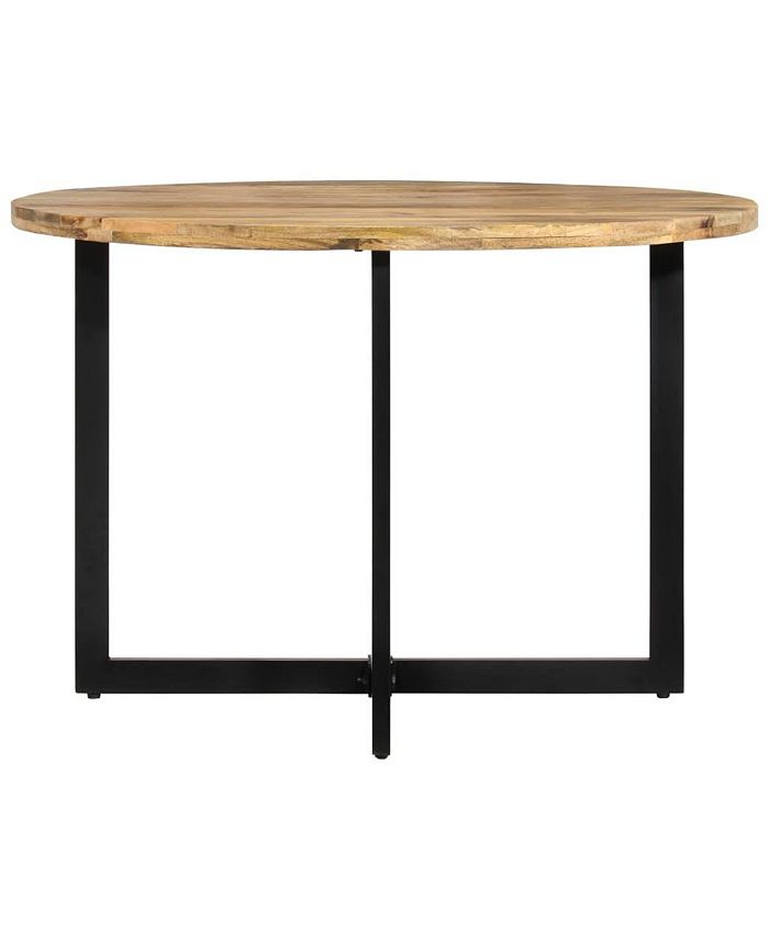 vidaXL Dining Table 43.3"x29.5" Solid Wood Mango Macy's