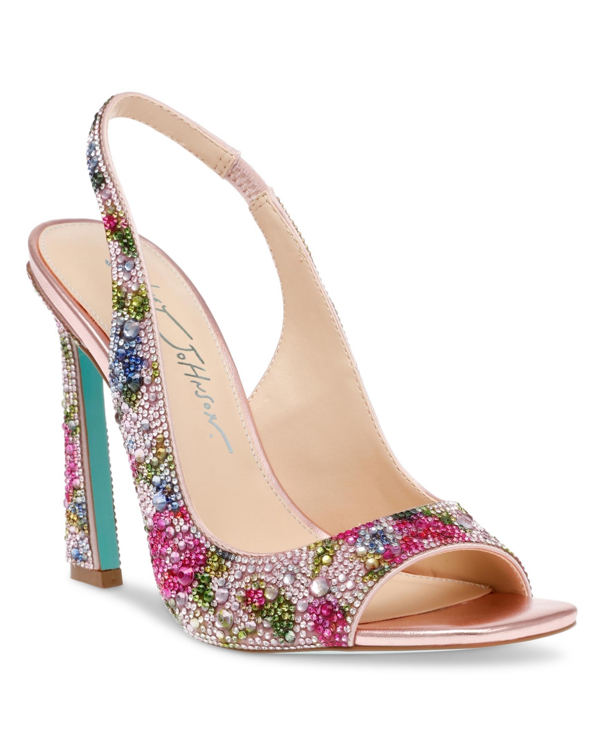Women's Mina Rhinestone Peep Toe Evening Sandals - Floral Multi