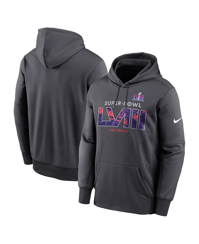 Nike Men's Anthracite Super Bowl LVIII Fleece Performance Pullover ...