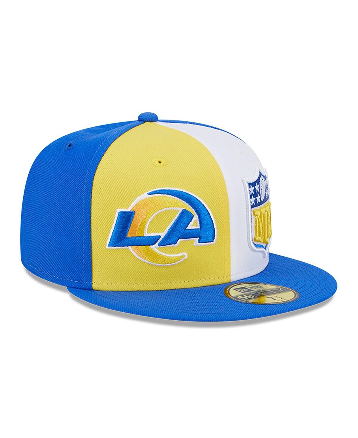 New Era Men's  Gold, Royal Los Angeles Rams 2023 Sideline 9fifty Snapback Hat In Gold,royal