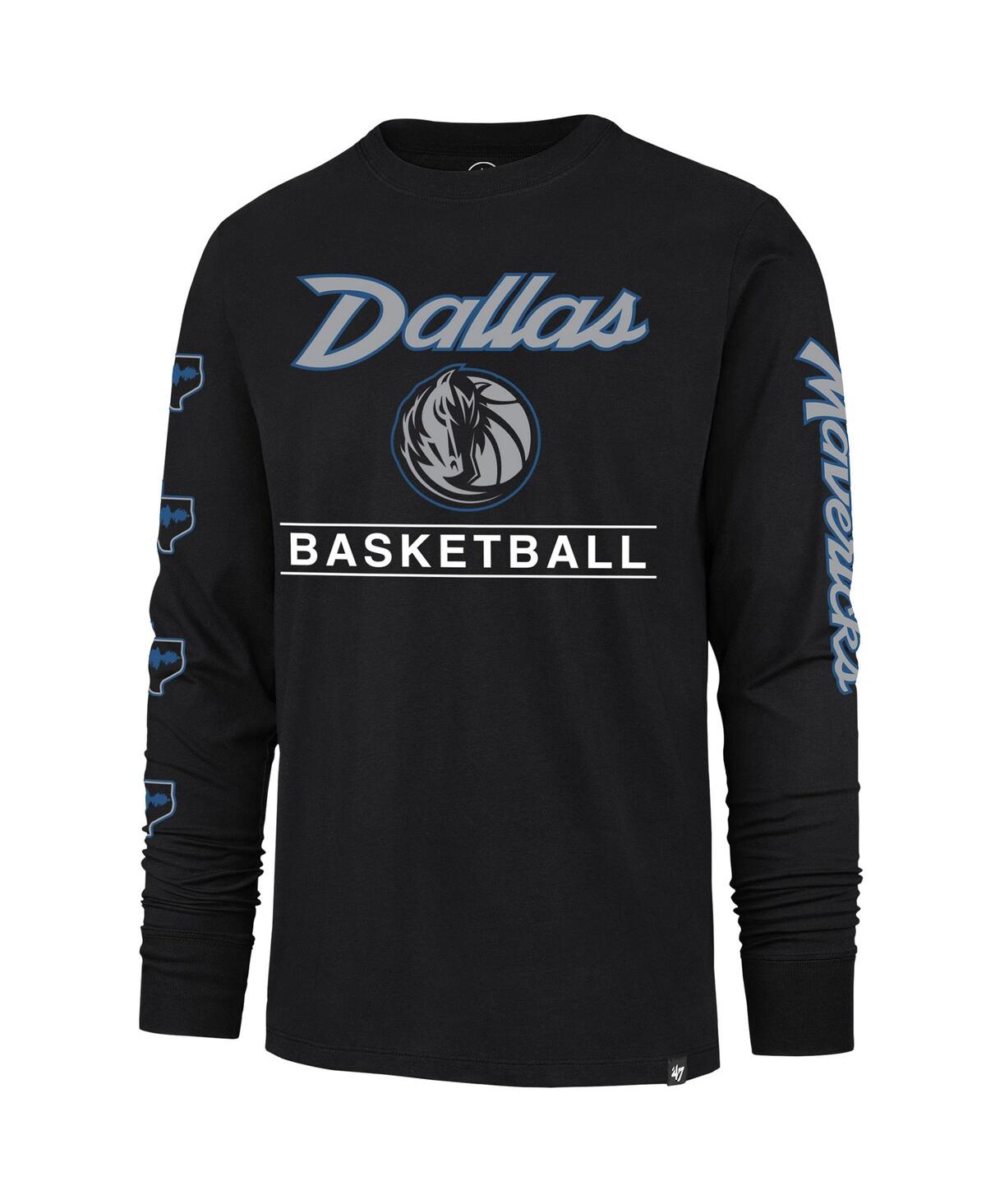 Shop 47 Brand Men's ' Black Dallas Mavericks 2023/24 City Edition Triplet Franklin Long Sleeve T-shirt
