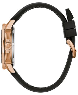 Men's Marine Star Black Silicone Strap Watch 43mm