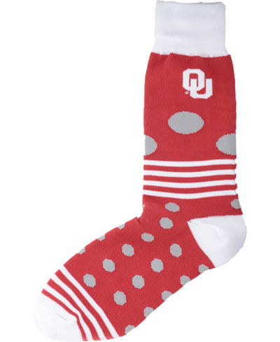 For Bare Feet Oklahoma Sooners Dots and Stripes 538 Socks
