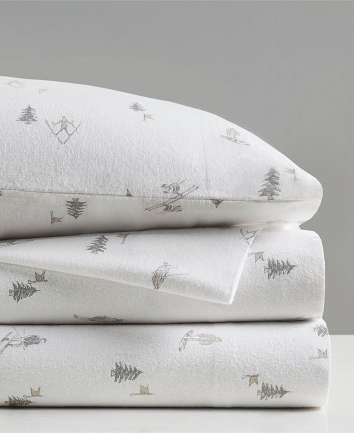 Sleep Philosophy Cozy Printed Cotton Flannel 3pc. Printed Sheet Set