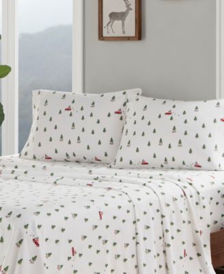 Printed Cotton Flannel 4-Pc. Sheet Set, King