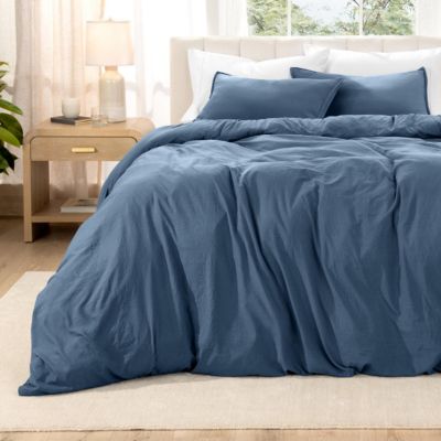 Ultra-Soft Sand washed Queen Duvet Cover & Sham Set