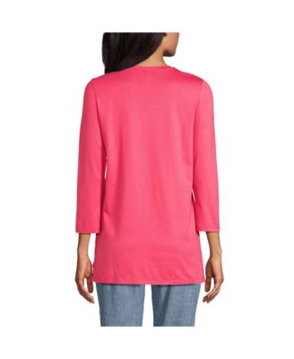 Women's Tall 3/4 Sleeve Cotton Supima Tunic Top