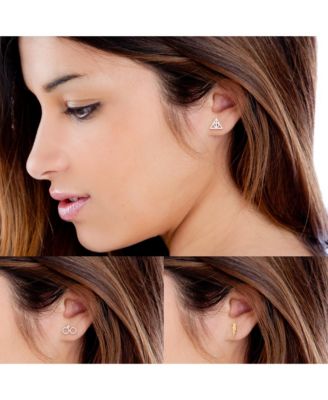 Stud Earrings Set, 3 Pairs - Harry Glasses, Lightning Bolt, Deathly Hallows