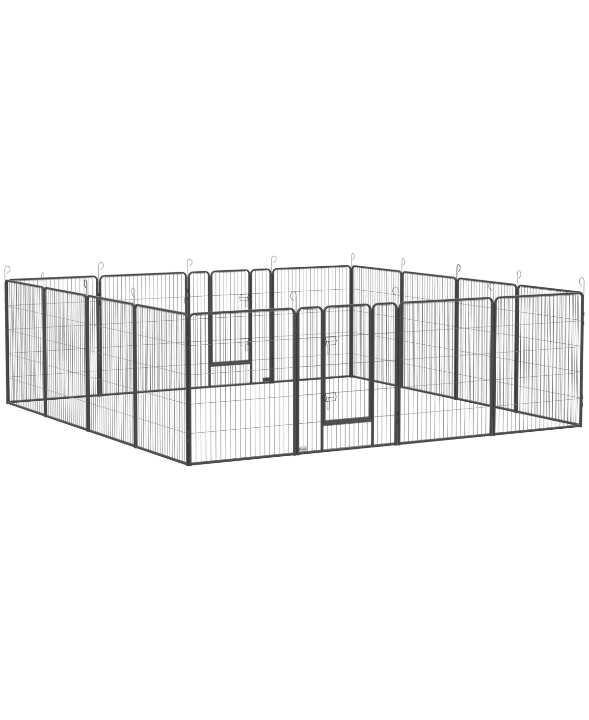 Dog Playpen for Large Medium, Small Dogs, 16 Panels, 126" x 126" x 39" - Grey