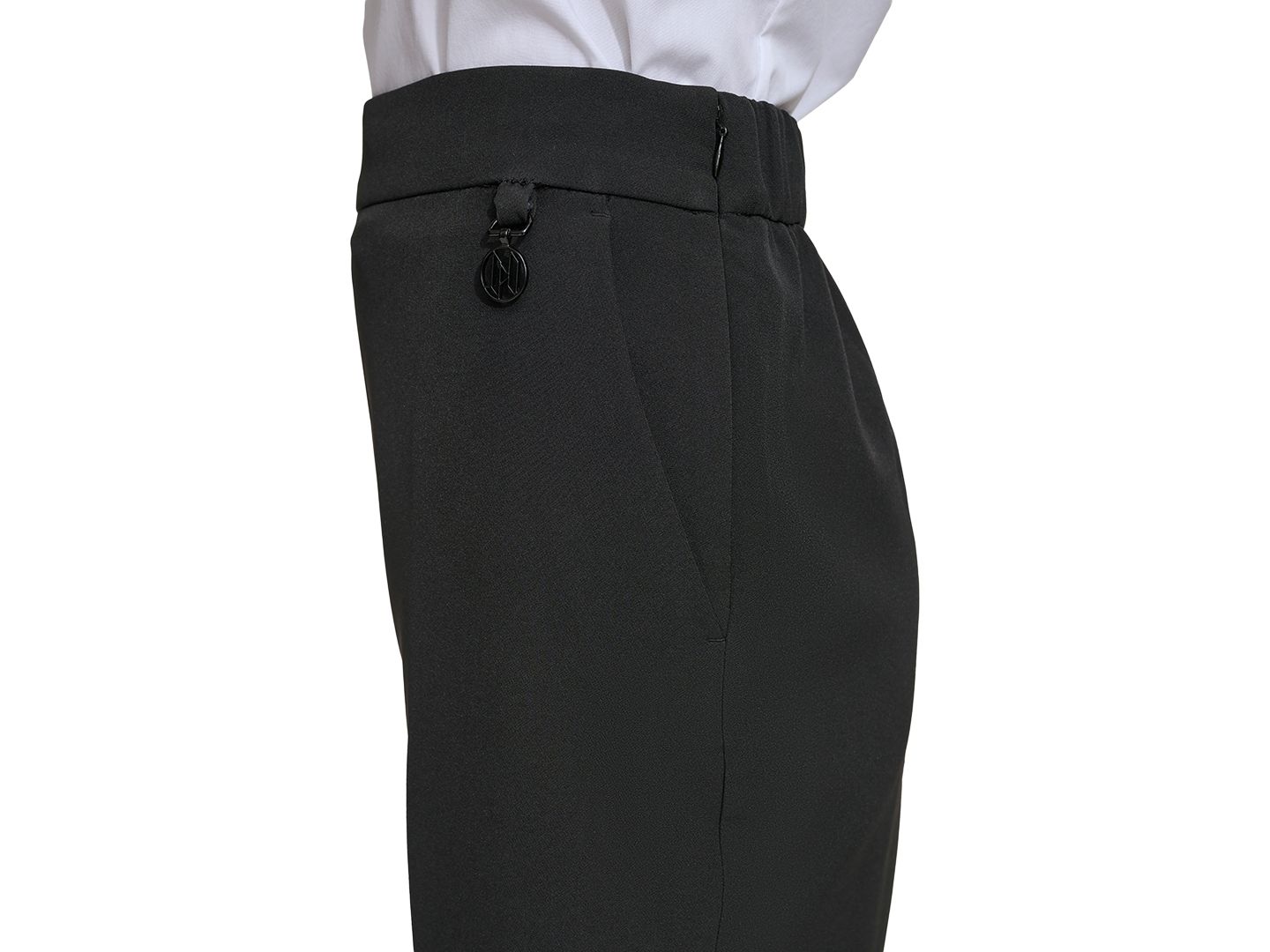 Женские брюки KARL LAGERFELD PARIS Karl Lagerfeld Logo Slim-Leg, цвет: Чёрный — фото 4