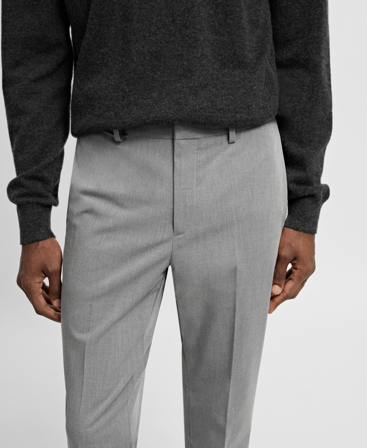 Mango Men's Stretch Fabric Super Slim-Fit Suit Pants