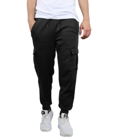 Мужские брюки Blue Ice Heavyweight Fleece-Lined Cargo Jogger Sweatpants, цвет: Чёрный
