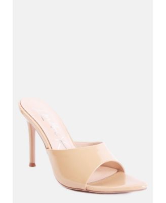 Womens Yule Ball Patent Faux Leather High Heel Sandals