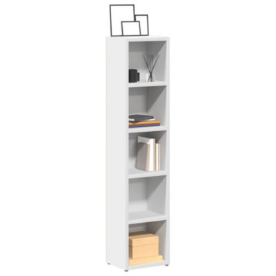CD Cabinets 2 pcs White 8.3"x6.3"x36.8" Engineered Wood