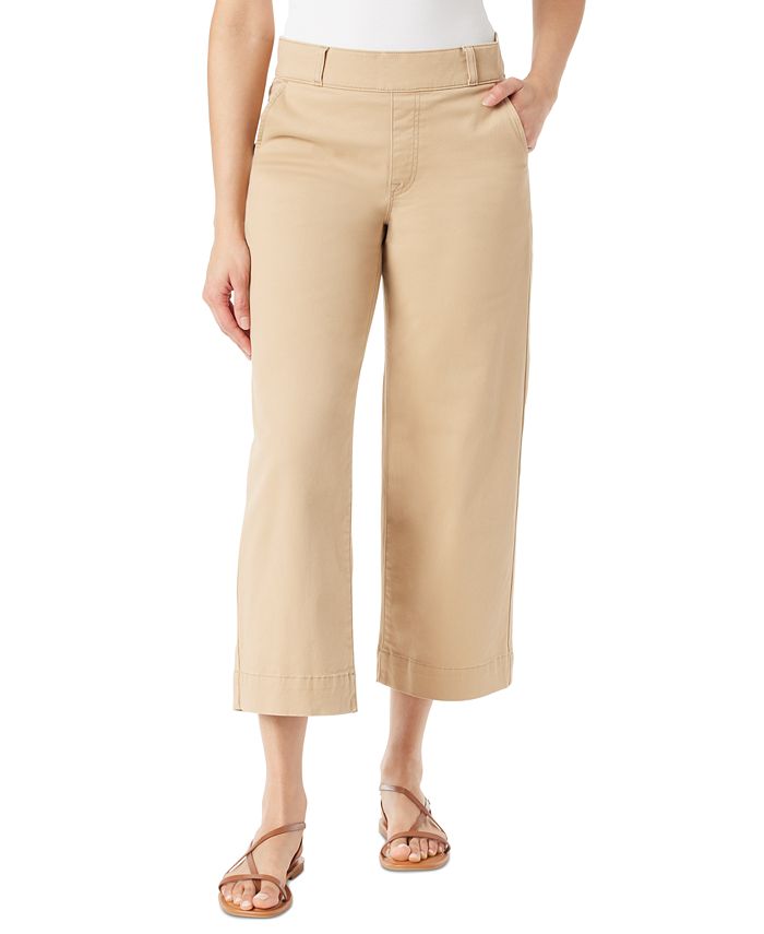 Gloria Vanderbilt Petite Amanda Shape Effect Wide-Leg Crop Jeans - Macy's