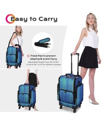 Soft Sided Rolling Makeup Train Case Cosmetic Organizer Trolley Artist