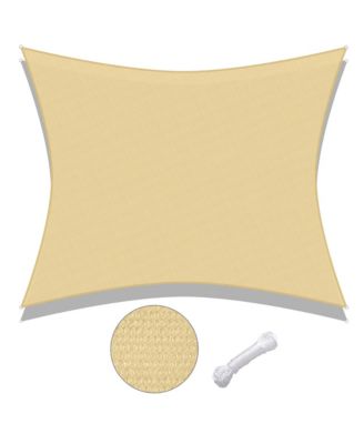 16x20 Ft 97% UV Block Rectangle Sun Shade Sail HDPE Canopy Patio Garden