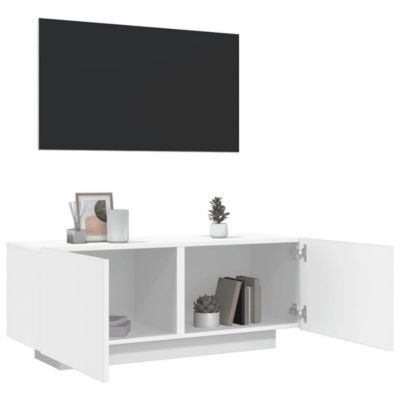 TV Cabinet White 39.4"x13.8"x15.7" Engineered Wood