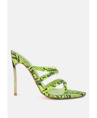 Womens Nightclub Ready Strappy Stiletto Heel Sandals