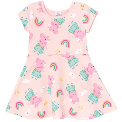 Платье Peppa Pig French Terry Skater Dress для девочек-малышей, цвет: Розовый