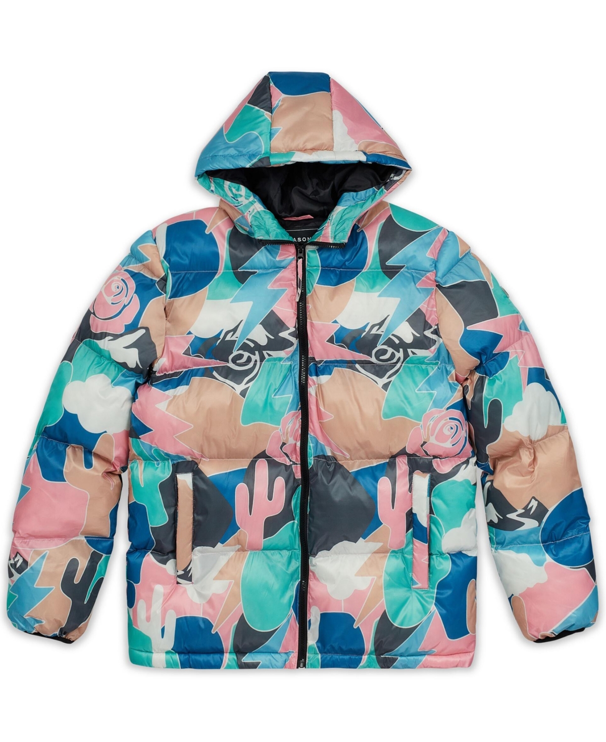 Reason Kids' Men's Pop Art Puffer Jacket In Multi