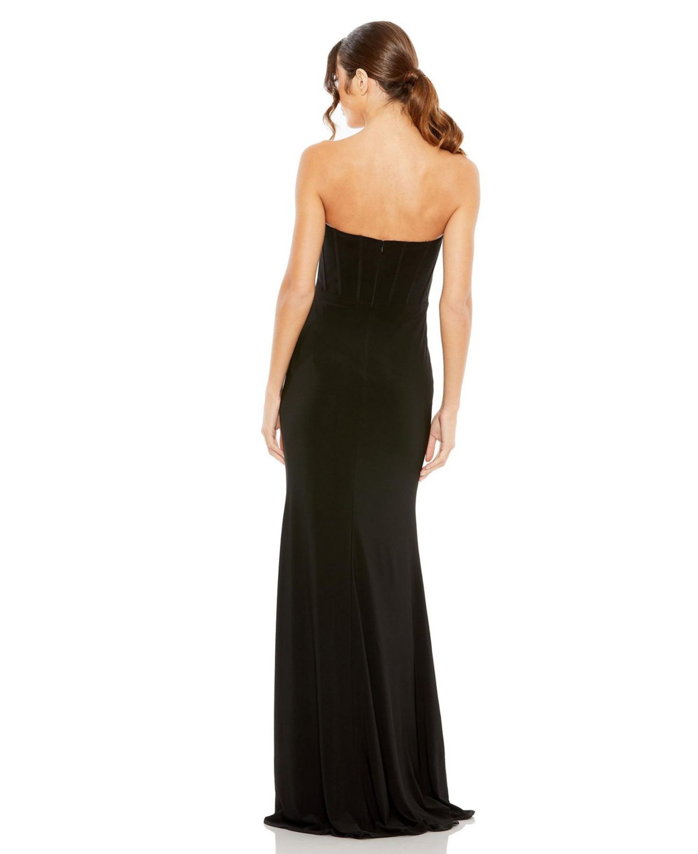 Женские платья Mac Duggal Ieena Strapless Sweetheart Jersey Gown With Waist Detail, цвет: Чёрный — фото 2