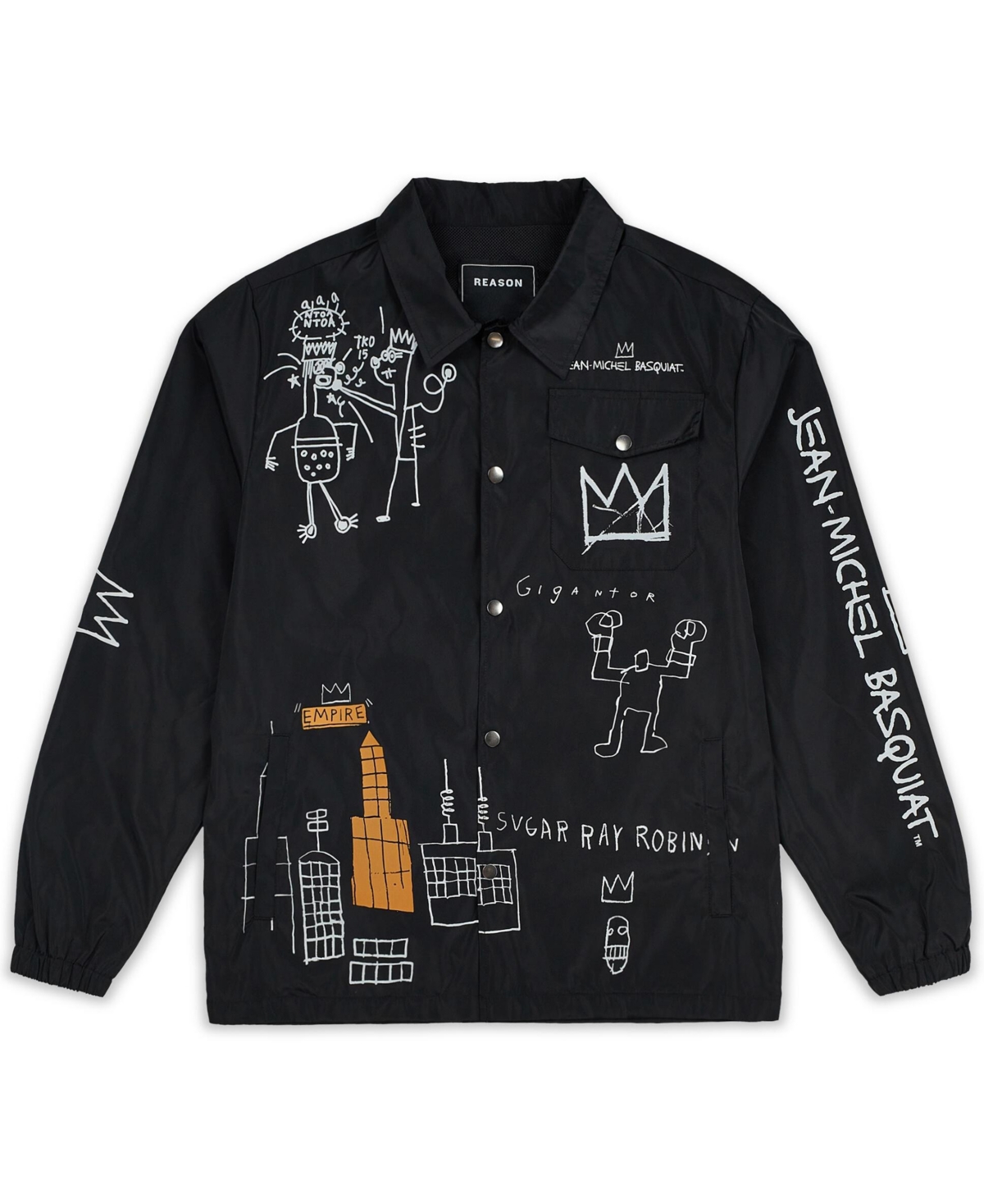 Reason Men's Basquiat King Pleasure Coach Jacket In Black