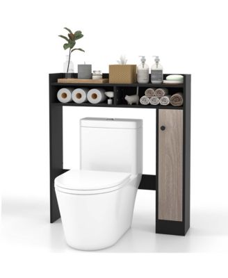 MDF Over-the-Toilet Bathroom Storage Cabinet with Adjustable Shelves